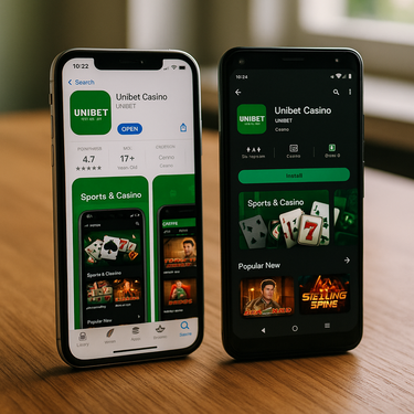 Unibet Casino - Mobilās aplikācijas iOS un Android Latvijas spēlētājiem