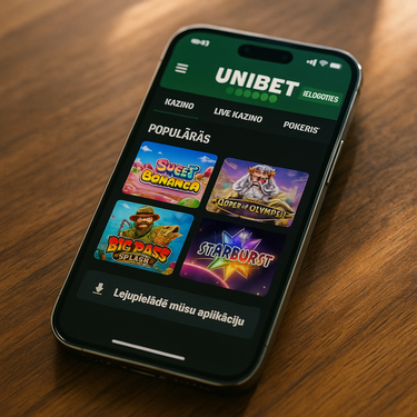 Unibet Casino - Mobilā versija Rīgā un Jūrmalā - responsīva platforma